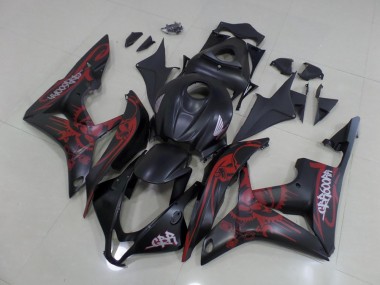 Negro Rojo Kits Completo Carenado Moto ABS Honda CBR 600 RR 2007-2008