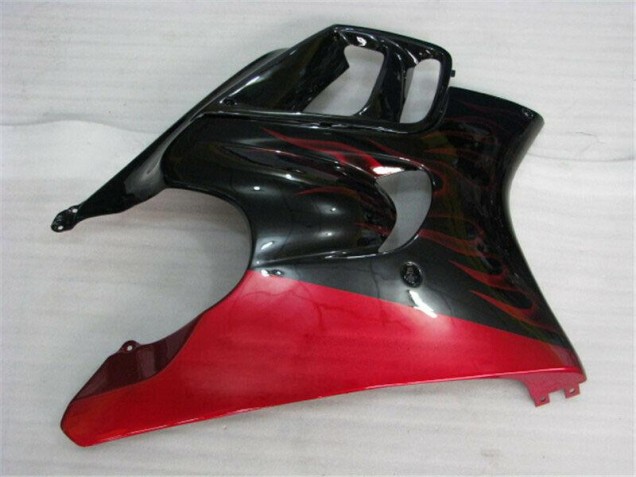Negro Rojo Llama ABS Moto Plástico Honda CBR 600 F3 1995-1998