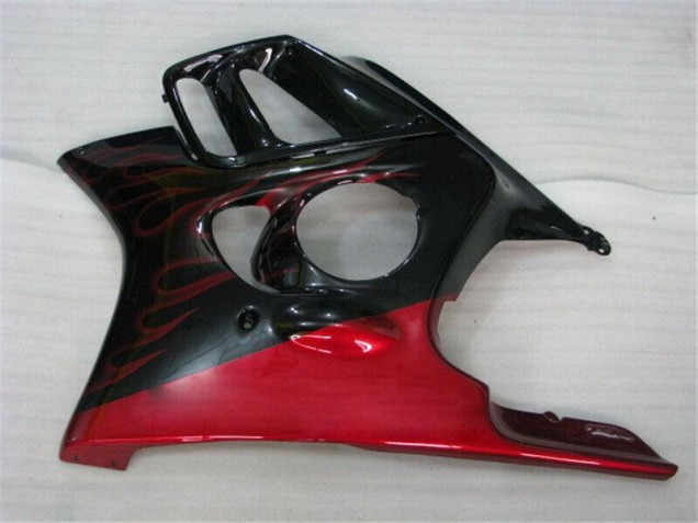 Negro Rojo Llama ABS Moto Plástico Honda CBR 600 F3 1995-1998