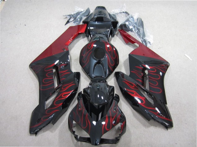 Negro Rojo Llama Kit Carenado ABS Completo Honda CBR 1000 RR 2004-2005 Negro Rojo Llama Kit Carenado ABS Completo Honda CBR 1000 RR 2004-2005