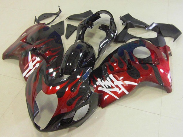 Negro Rojo Llama Kits Carenado Moto Suzuki GSXR 1300 Hayabusa 1996-2007 Negro Rojo Llama Kits Carenado Moto Suzuki GSXR 1300 Hayabusa 1996-2007
