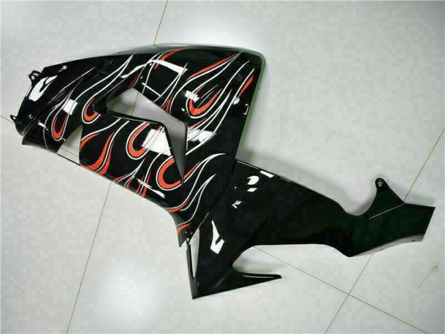 Negro Rojo Llama Kits Completo Carenado Moto Kawasaki ZX10R 2006-2007