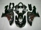 Negro Rojo Llama Kits Completo Carenado Moto Kawasaki ZX10R 2006-2007