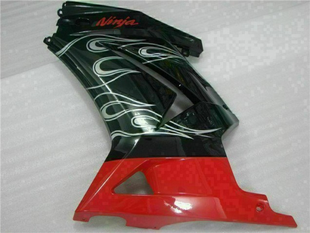 Negro Rojo Ninja Carenado Moto Kawasaki EX250 2008-2012