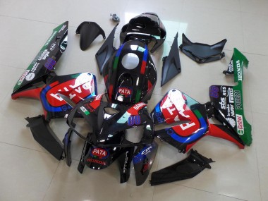 Negro Rojo Pata Carenado Moto Honda CBR 600 RR 2005-2006