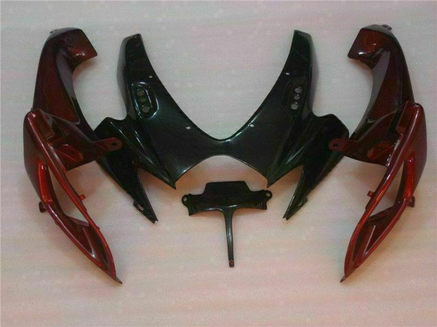 Negro Rojo Plástica Moto Suzuki GSXR 600 / 750 K6 2006-2007 Negro Rojo Plástica Moto Suzuki GSXR 600 / 750 K6 2006-2007
