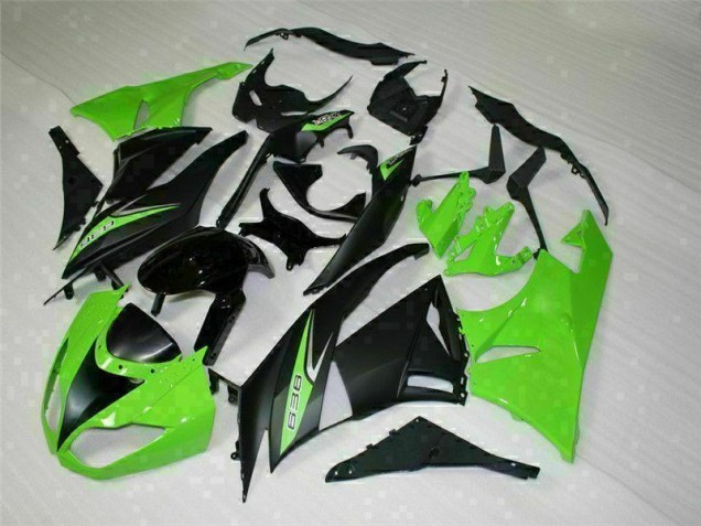 Negro Verde 636 Carenado Moto Kawasaki ZX6R 2009-2012 Negro Verde 636 Carenado Moto Kawasaki ZX6R 2009-2012