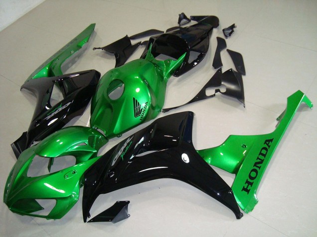 Negro Verde ABS Moto Plástica Honda CBR 1000 RR 2006-2007 Negro Verde ABS Moto Plástica Honda CBR 1000 RR 2006-2007