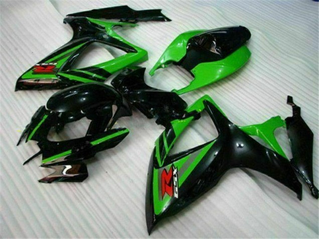 Negro Verde Carenado Moto Suzuki GSXR 600 / 750 K6 2006-2007 Negro Verde Carenado Moto Suzuki GSXR 600 / 750 K6 2006-2007