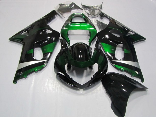 Negro Verde Carenado Moto Suzuki GSXR 750 K1 K2 K3 2001-2003 Negro Verde Carenado Moto Suzuki GSXR 750 K1 K2 K3 2001-2003