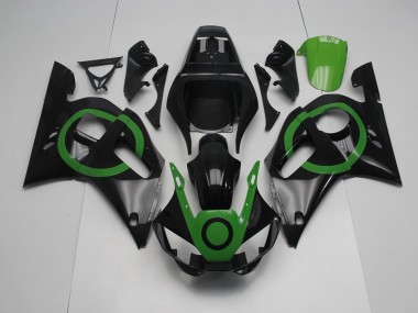 Negro Verde Círculo Carenado Moto Yamaha R6 1998-2002