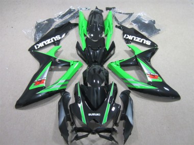 Negro Verde Kit Carenado ABS Completo Suzuki GSXR 600 K6 2006-2007
