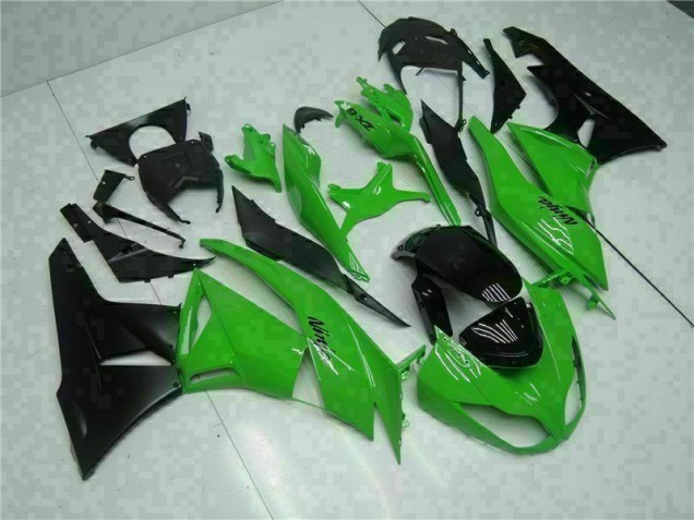 Negro Verde Kit Carenado Inyección Kawasaki ZX6R 2009-2012 Negro Verde Kit Carenado Inyección Kawasaki ZX6R 2009-2012