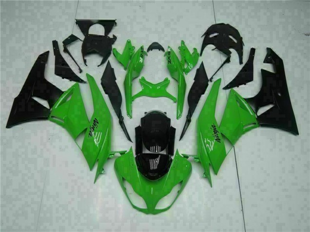 Negro Verde Kit Carenado Inyección Kawasaki ZX6R 2009-2012 Negro Verde Kit Carenado Inyección Kawasaki ZX6R 2009-2012