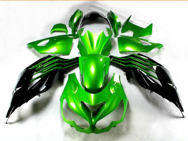 Negro Verde Kit Carenado Moto Kawasaki ZX14R ZZR 1400 2012-2021 Negro Verde Kit Carenado Moto Kawasaki ZX14R ZZR 1400 2012-2021