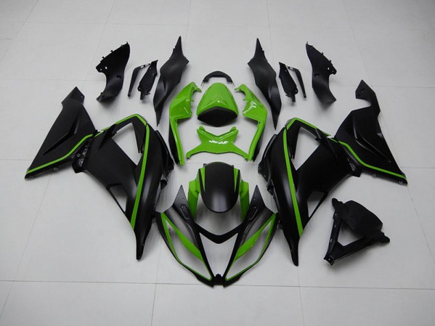 Negro Verde Kit Carenado Moto Kawasaki ZX6R 2013-2018