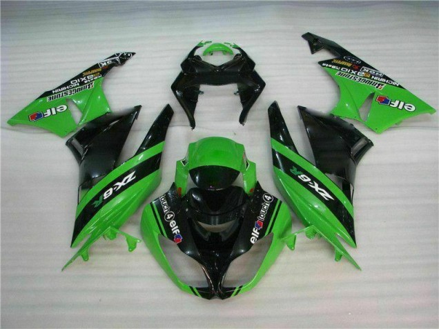 Negro Verde Kits Completo Carenado Moto Kawasaki ZX6R 2009-2012 Negro Verde Kits Completo Carenado Moto Kawasaki ZX6R 2009-2012