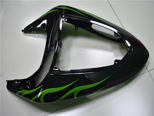 Negro Verde Llama Carenado Moto Kawasaki ZX10R 2006-2007 Negro Verde Llama Carenado Moto Kawasaki ZX10R 2006-2007