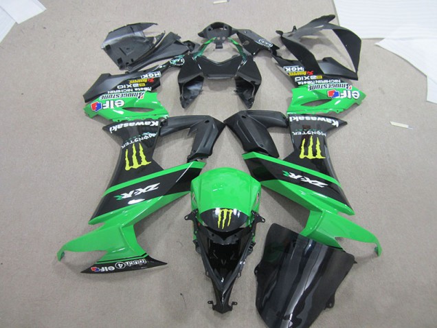 Negro Verde Monster Carenado Moto Kawasaki ZX10R 2008-2010 Negro Verde Monster Carenado Moto Kawasaki ZX10R 2008-2010