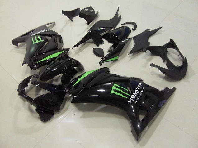 Negro Verde Monster Energy Carenado Moto Kawasaki ZX 250R 2008-2012 Negro Verde Monster Energy Carenado Moto Kawasaki ZX 250R 2008-2012