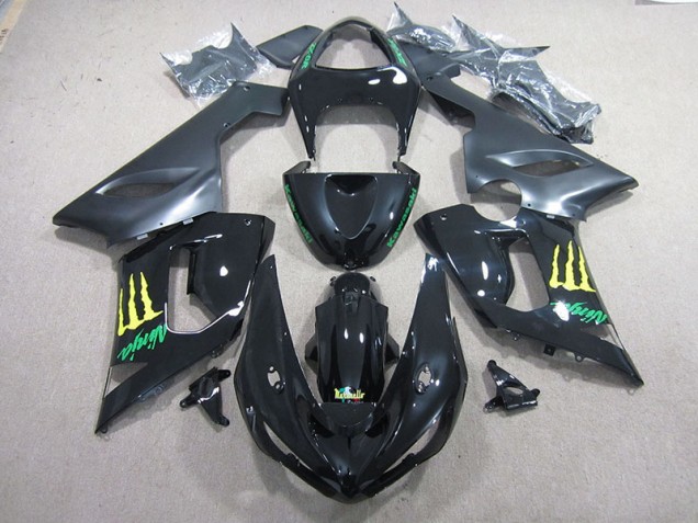 Negro Verde Ninja Carenado Moto Kawasaki ZX6R 2005-2006 Negro Verde Ninja Carenado Moto Kawasaki ZX6R 2005-2006