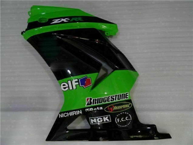 Negro Verde Plástico Moto Kawasaki EX250 2008-2012 Negro Verde Plástico Moto Kawasaki EX250 2008-2012