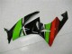 Negro Verde Roja Carenado Moto Kawasaki ZX6R 2009-2012