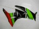 Negro Verde Roja Carenado Moto Kawasaki ZX6R 2009-2012