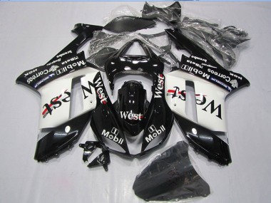 Negro West Mobil Carenado Moto Kawasaki ZX6R 2007-2008