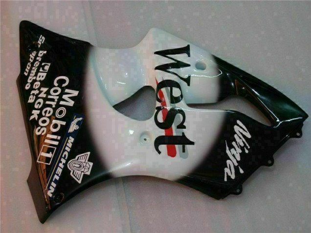 Negro West Ninja Carenado Moto Kawasaki ZX6R 2000-2002
