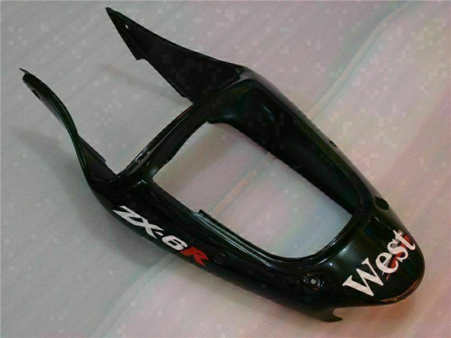 Negro West Ninja Carenado Moto Kawasaki ZX6R 2000-2002