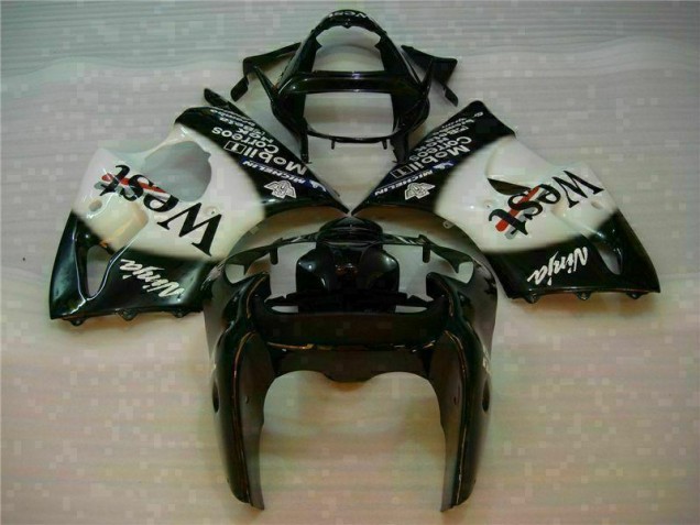 Negro West Ninja Carenado Moto Kawasaki ZX6R 2000-2002