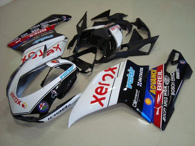 Negro Xerox Carenado Moto Ducati 848 1098 1198 2007-2014 Negro Xerox Carenado Moto Ducati 848 1098 1198 2007-2014