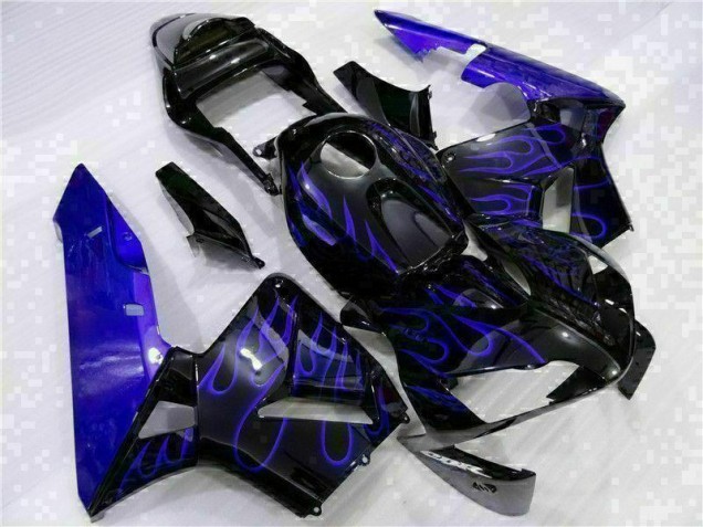 Negro con Azul Llama Carenado Moto Honda CBR 600 RR 2003-2004