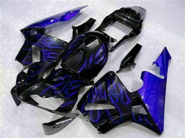Negro con Azul Llama Carenado Moto Honda CBR 600 RR 2003-2004