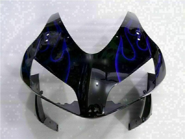 Negro con Azul Llama Carenado Moto Honda CBR 600 RR 2003-2004