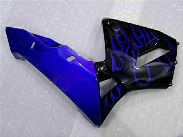 Negro con Azul Llama Carenado Moto Honda CBR 600 RR 2003-2004