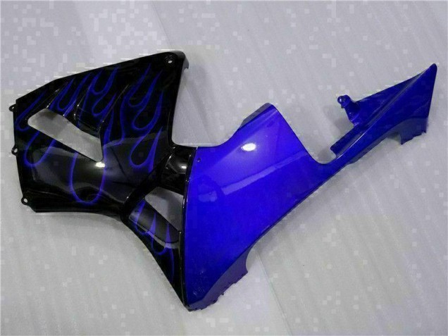 Negro con Azul Llama Carenado Moto Honda CBR 600 RR 2003-2004