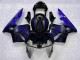 Negro con Azul Llama Carenado Moto Honda CBR 600 RR 2003-2004
