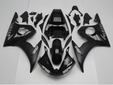 Negro con Plata Calcomanías Carenado Moto Yamaha R6 2003-2005