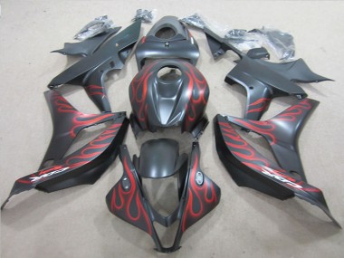 Negro con Rojo Llama Carenado Moto Honda CBR 600 RR 2007-2008