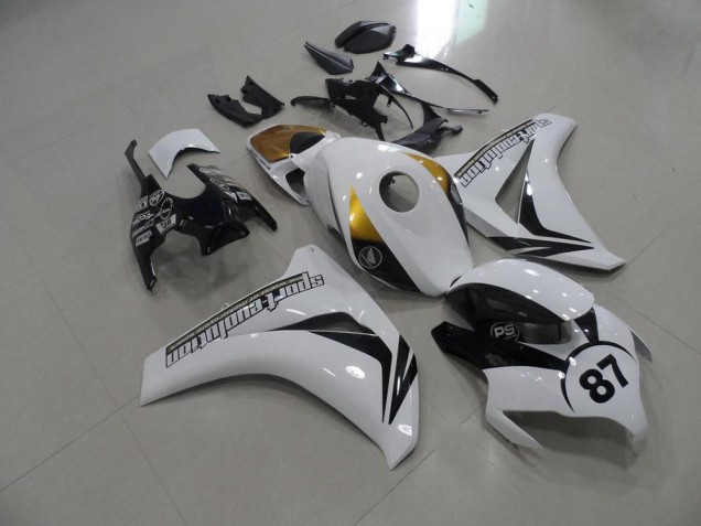 Negro y blanco y dorado Carenado Moto Honda CBR 1000 RR 2008-2011 Negro y blanco y dorado Carenado Moto Honda CBR 1000 RR 2008-2011