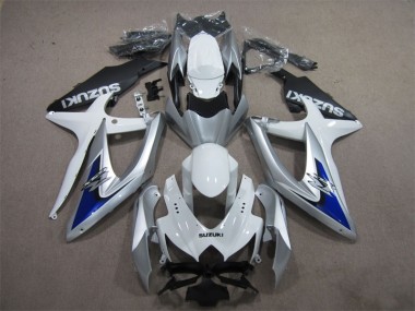 Plata Azul Blanco Carenado Moto Suzuki GSXR 600 K8 2008-2010