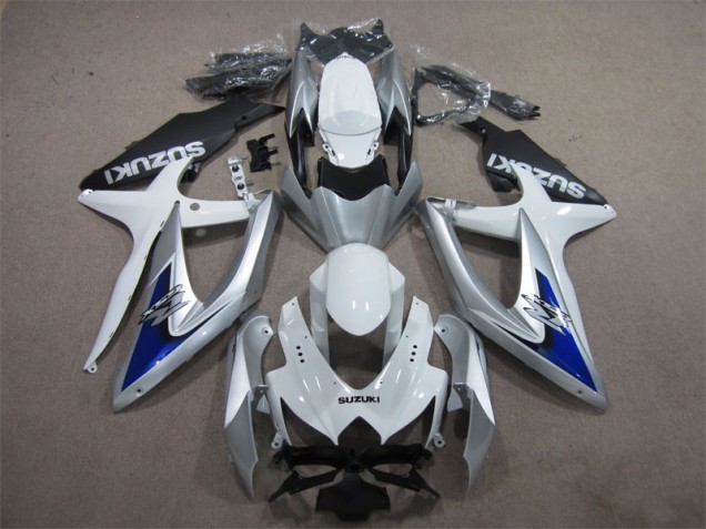 Plata Azul Blanco Carenado Moto Suzuki GSXR 600 K8 2008-2010 Plata Azul Blanco Carenado Moto Suzuki GSXR 600 K8 2008-2010