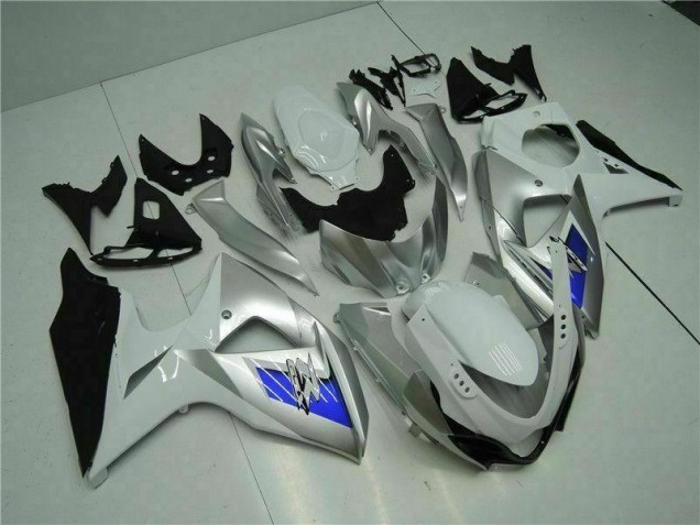 Plata Blanco Carenado Moto Suzuki GSXR 1000 K9 2009-2016 Plata Blanco Carenado Moto Suzuki GSXR 1000 K9 2009-2016