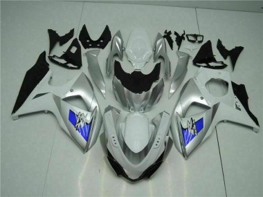 Plata Blanco Carenado Moto Suzuki GSXR 1000 K9 2009-2016