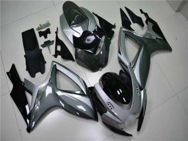 Plata Gris Carrocería Motocicletas Suzuki GSXR 600 / 750 K6 2006-2007 Plata Gris Carrocería Motocicletas Suzuki GSXR 600 / 750 K6 2006-2007