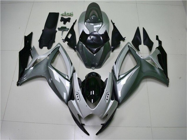 Plata Gris Carrocería Motocicletas Suzuki GSXR 600 / 750 K6 2006-2007 Plata Gris Carrocería Motocicletas Suzuki GSXR 600 / 750 K6 2006-2007