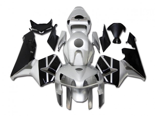 Plata Negro Carenado Moto Honda CBR 600 RR 2005-2006 Plata Negro Carenado Moto Honda CBR 600 RR 2005-2006