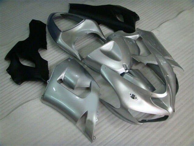 Plata Negro Carenado Moto Kawasaki ZX6R 2005-2006